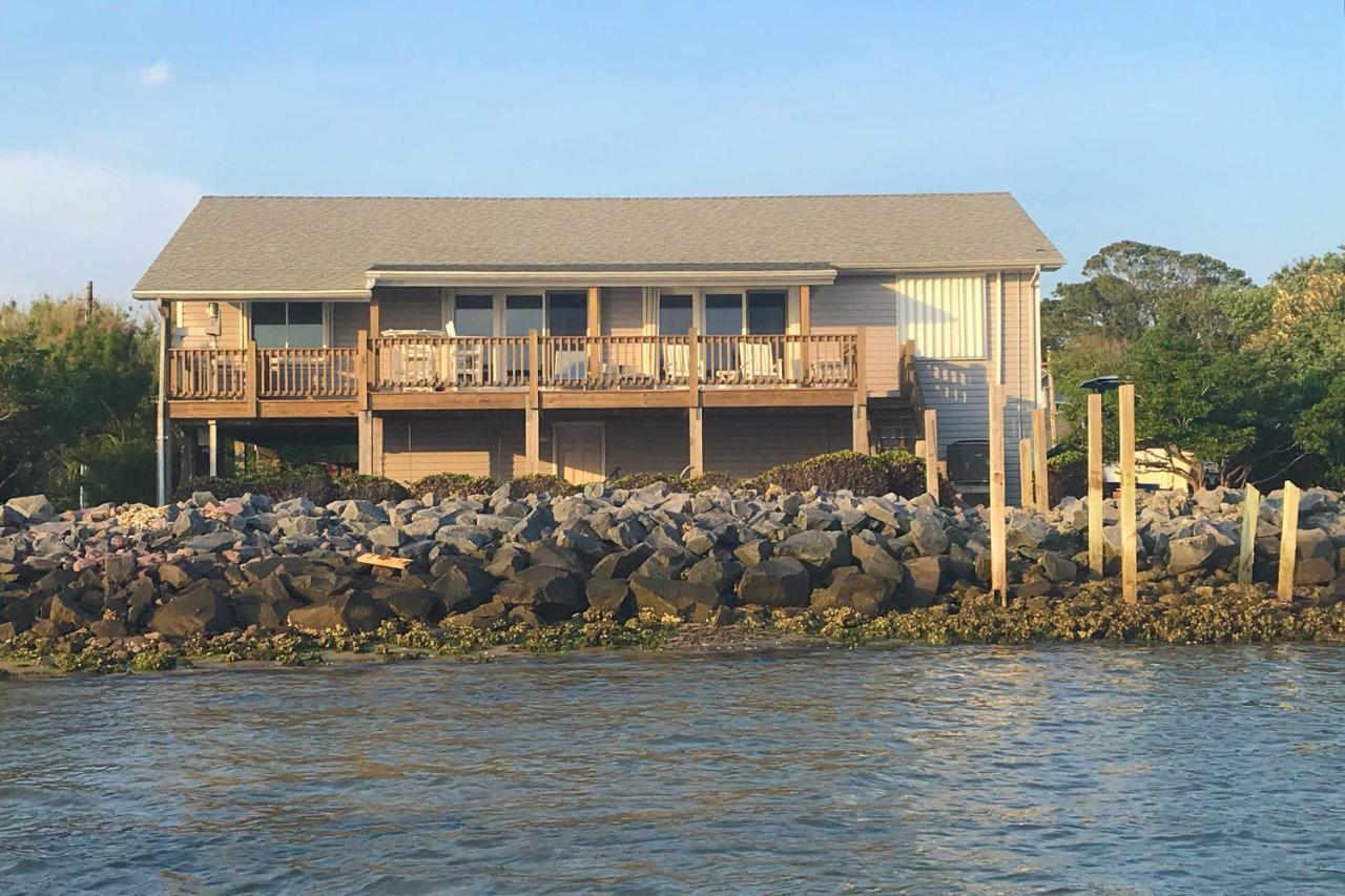 Waterfront Harkers Island Home Sunset View And Dock Luaran gambar