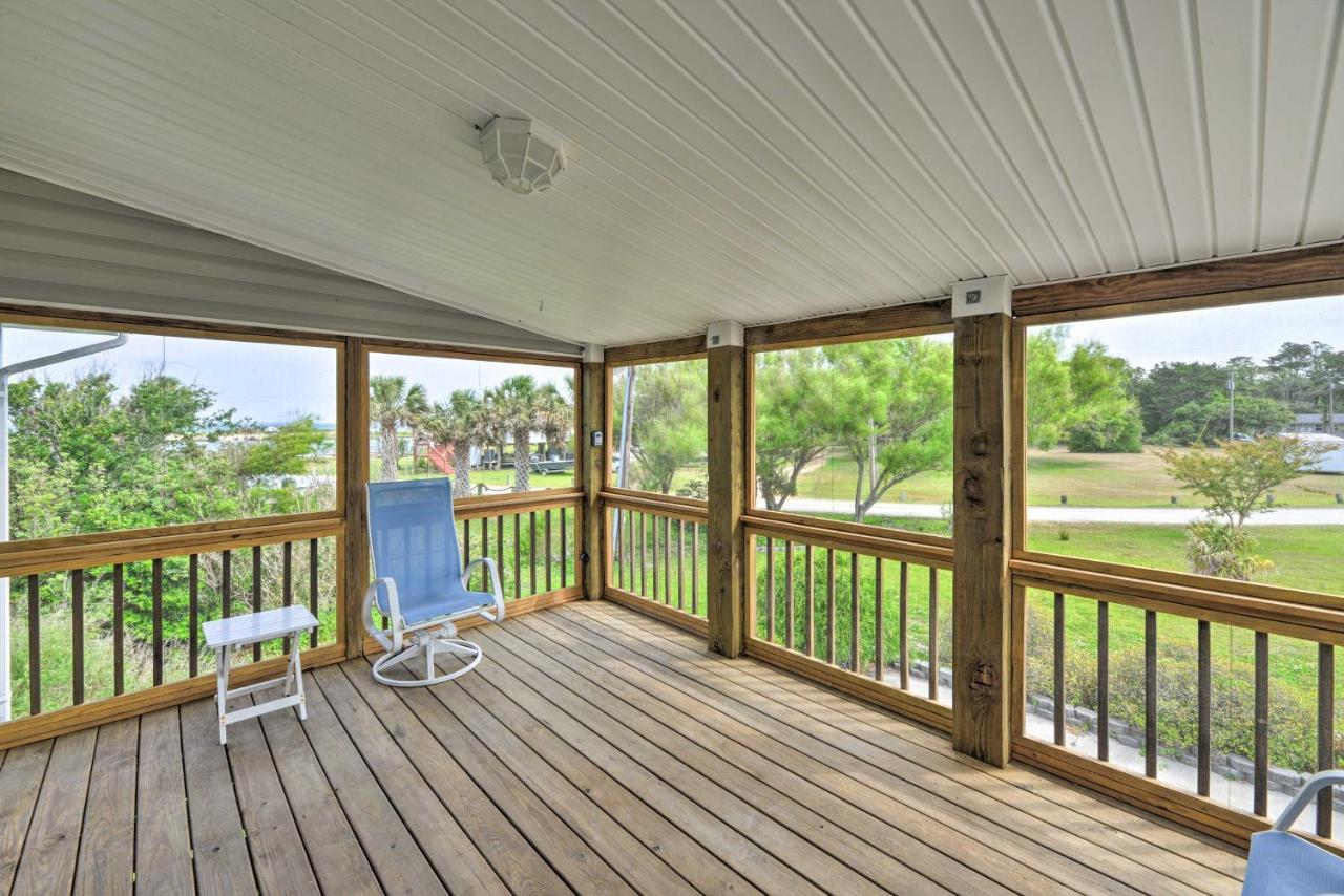 Waterfront Harkers Island Home Sunset View And Dock Luaran gambar